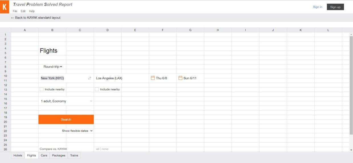 Kayak Inventory Spreadsheet Travel site Kayak knows you're planning a trip while at work — so they ...