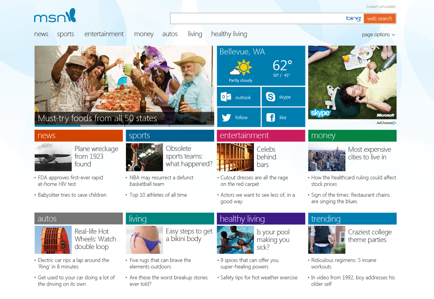 Microsoft Revamps MSN Just For Windows 8 And IE10 GeekWire Microsoft Revamps MSN Just For Windows 8 And IE10 GeekWire