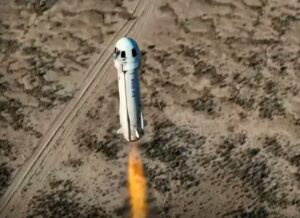 Blue Origin New Shepard rocket ship's ascent