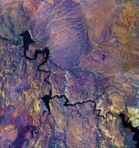 Hyperspectral view of Salt River in Arizona