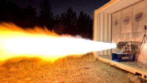 Hot-fire test of Mjölnir rocket engine