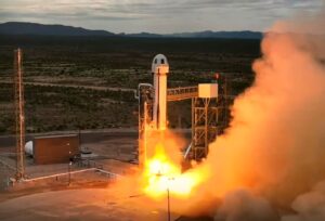Blue Origin New Shepard liftoff