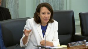 Sen. Maria Cantwell at congressional hearing