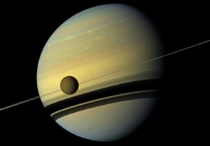 Cassini view of Saturn and Titan