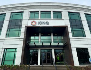 Facade of IonQ quantum manufacturing facility in Bothell, Wash.