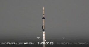 New Glenn rocket rises into the sky