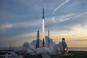 New Glenn rocket liftoff from Florida launch pad