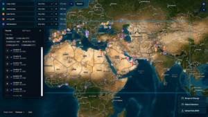 Screenshot of TerraByte AI's Earth Search Engine