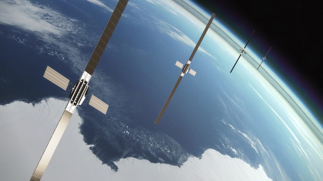 Illustration: Sophia Space satellites flying in orbital formation