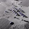Illustration: Overhead view of lunar mining operation
