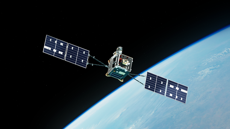 Illustration: Otter spacecraft in orbit
