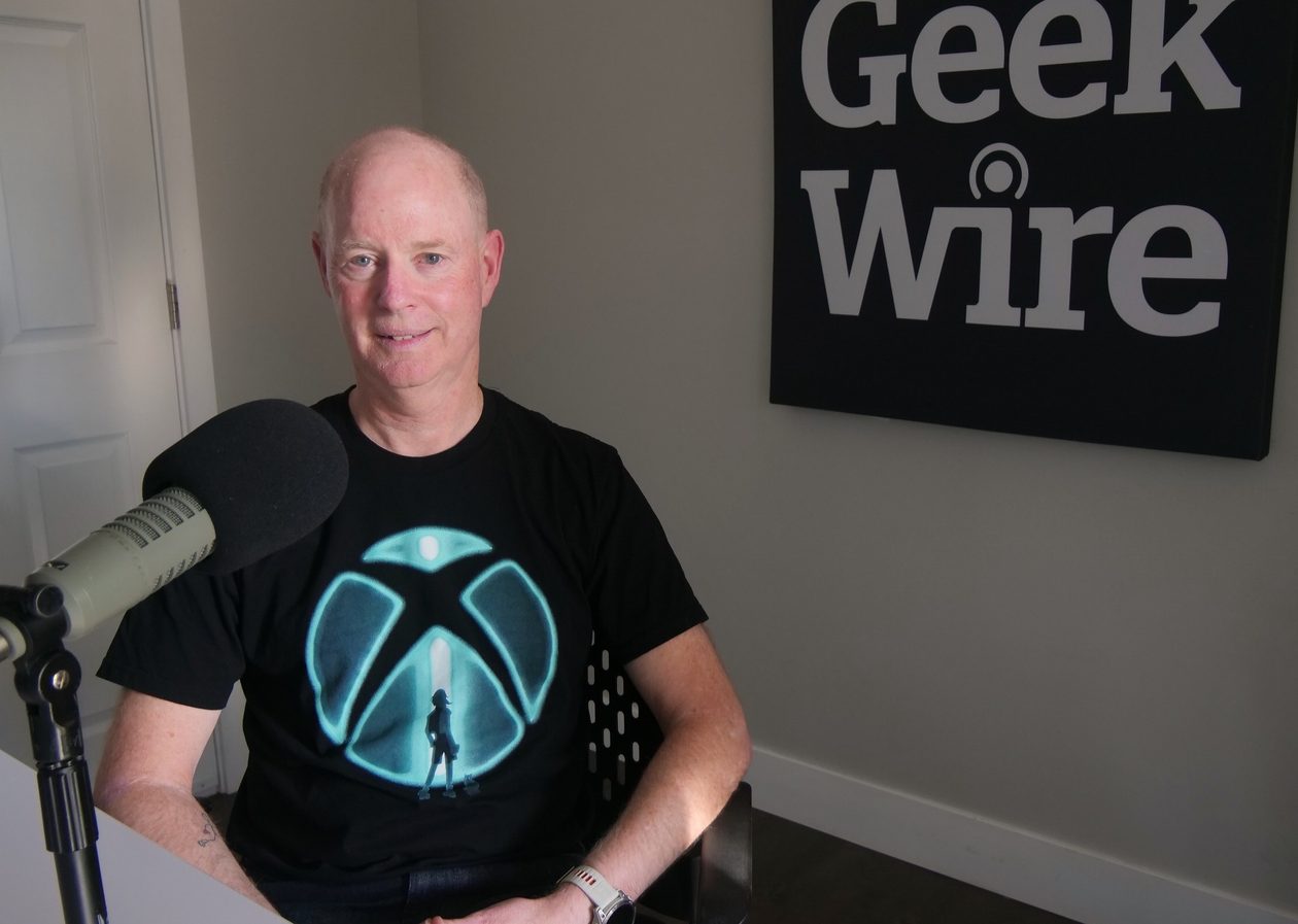 Frank X. Shaw in the GeekWire podcast studio.