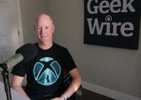 Frank X. Shaw in the GeekWire podcast studio.